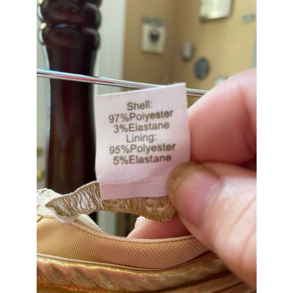 Women's Collective The Label Gold Strapless Maxi Dress Size 10 - Picture 3 of 8